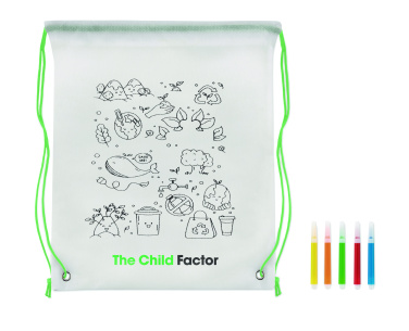 Logotrade advertising product image of: Non woven kids bag with pens