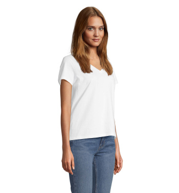 Logo trade corporate gift photo of: REGENT V T-SHIRT WOMEN