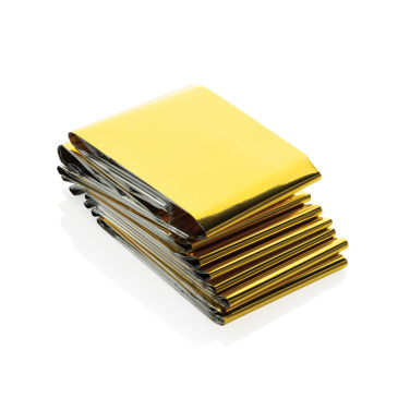Logotrade corporate gift picture of: Solra emergency blanket in RCS recycled RPET pouch