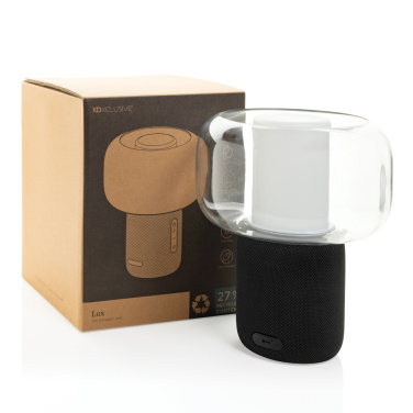 Logo trade promotional merchandise picture of: Lux RCS recycled plastic 10W speaker lamp