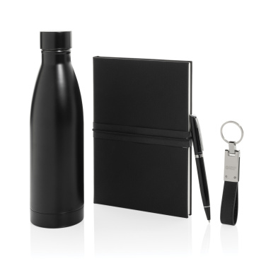 Logo trade corporate gifts picture of: Swiss Peak RCS deluxe business gift set w/ water bottle