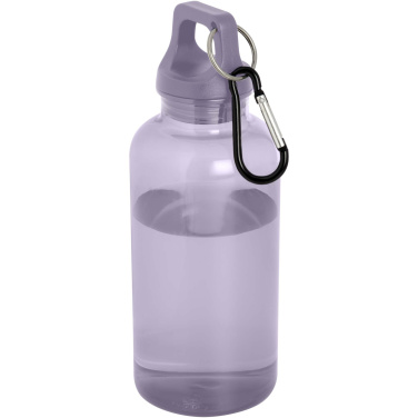 Logo trade promotional giveaways picture of: Oregon 400 ml RCS certified recycled plastic water bottle with carabiner