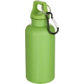Oregon 400 ml solid colour RCS recycled plastic water bottle with carabiner, Apple green