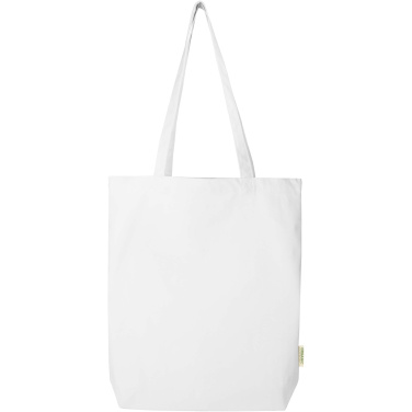 Logo trade promotional merchandise image of: Odisha 180 g/m² OCS organic wide bottom tote bag 11L 