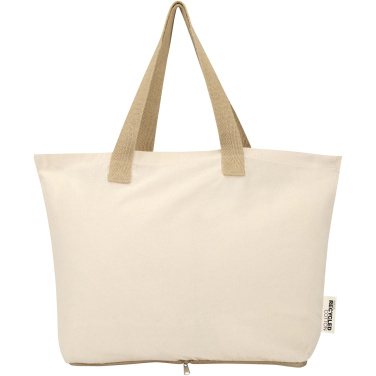 Logotrade corporate gift picture of: Sierra 140 g/m² GRS recycled foldable cotton tote bag 7L
