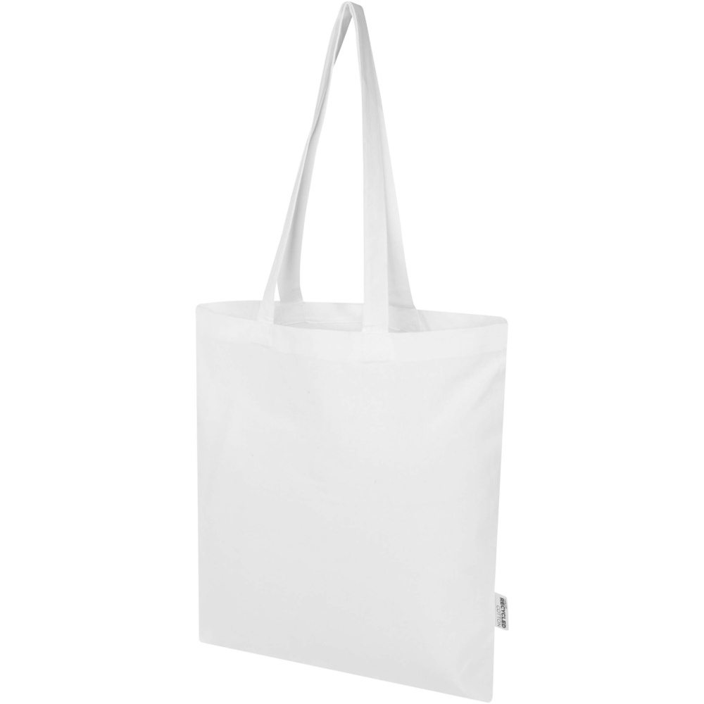 Logo trade promotional merchandise image of: Peru Blend 180 g/m² GRS recycled cotton tote bag 7L