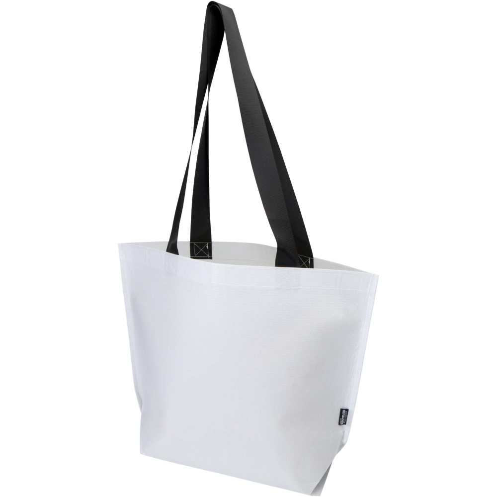 Logo trade corporate gifts image of: Duo GRS recycled double-laminated tote bag 18L