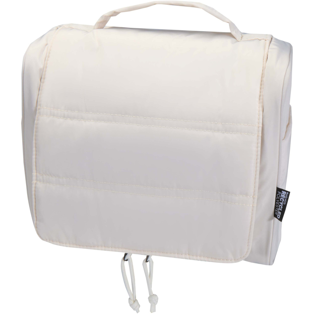 Logotrade promotional item picture of: Puffer GRS recycled hangable toiletry bag 8L