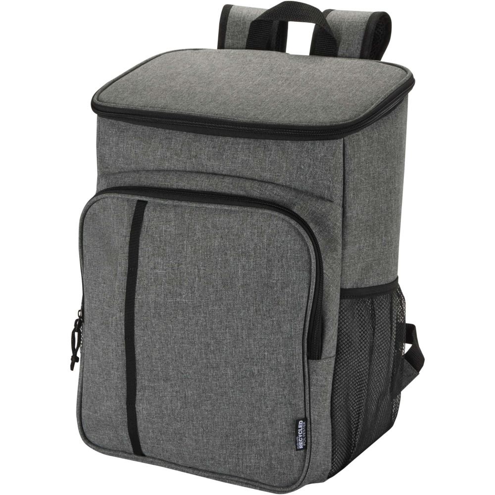 Logo trade promotional merchandise picture of: Tundra GRS recycled picnic cooler backpack with cutlery set 20L