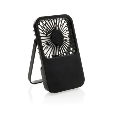 Logo trade business gift photo of: Aervina RCS recycled plastic re-chargeable desk fan
