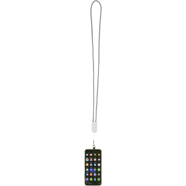 Logo trade promotional products image of: Anser recycled plastic smartphone lanyard with 27W 5-in-1 built-in cable
