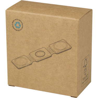 Logo trade promotional item photo of: Armus 3-in-1 15W recycled plastic foldable wireless charger