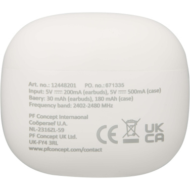 Logotrade promotional item picture of: Alterf recycled plastic True Wireless Bluetooth® headset with silicone eartips