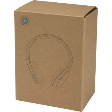 Logo trade advertising products image of: Ancha recycled plastic over-ear wireless Bluetooth® headset