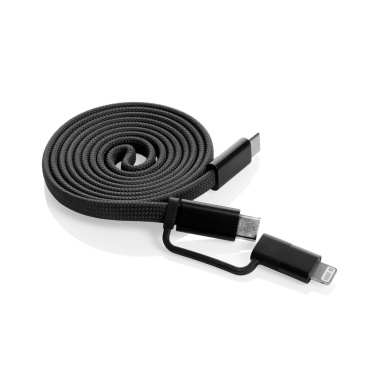 Logo trade business gifts image of: Arc RCS recycled Ultra-thin 60W 2 in 1 magnetic cable
