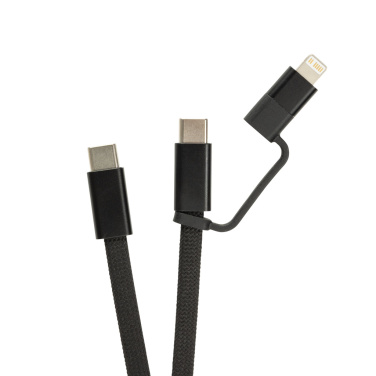 Logo trade promotional merchandise photo of: Arc RCS recycled Ultra-thin 60W 2 in 1 magnetic cable