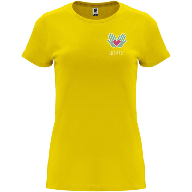 Logo trade business gifts image of: Capri short sleeve women's t-shirt