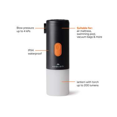 Logo trade promotional products picture of: Nordic Drift Titan Portable Air pump camping light
