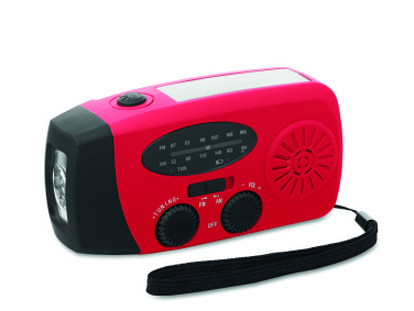 Logo trade promotional merchandise image of: Portable radio SOS with LED torch