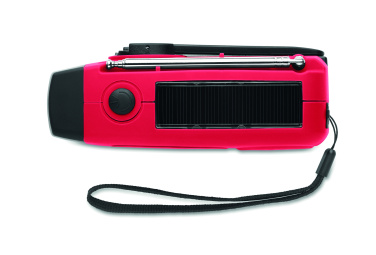 Logo trade promotional item photo of: Portable radio SOS with LED torch