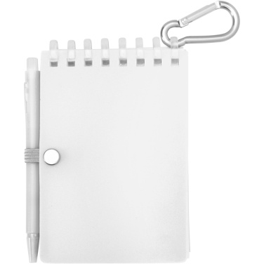 Logo trade promotional giveaway photo of: Lig Mini recycled outdoor soft cover notebook and ballpoint pen set (black ink)