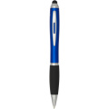 Nash RCS recycled plastic stylus ballpoint pen with coloured barrel and black grip (blue ink), Royal blue