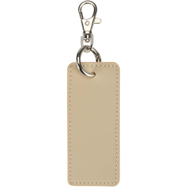 Logo trade promotional giveaways picture of: Resi Plus GRS recycled rectangle charm keychain