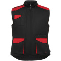 Armada multi-pocket workwear vest, Black / Red