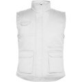 Amanzor multi-purpose workwear bodywarmer with high neck, White