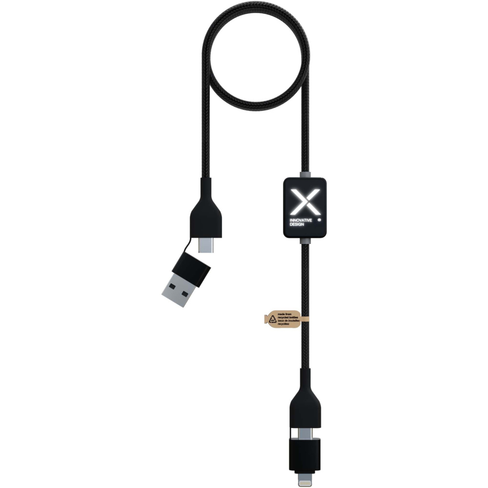 Logotrade promotional item picture of: SCX.design C32 60W switch charging cable with light-up logo