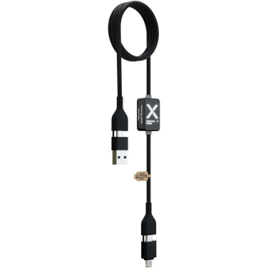 Logo trade promotional giveaways image of: SCX.design C32 60W switch charging cable with light-up logo