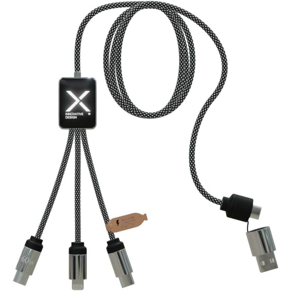 Logotrade business gifts photo of: SCX.design C33 60W Type-C charging cable with dual light-up logo
