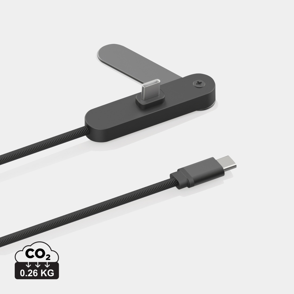Logo trade advertising products image of: Aluvia RCS 65W PD Cable with adjustable phone stand
