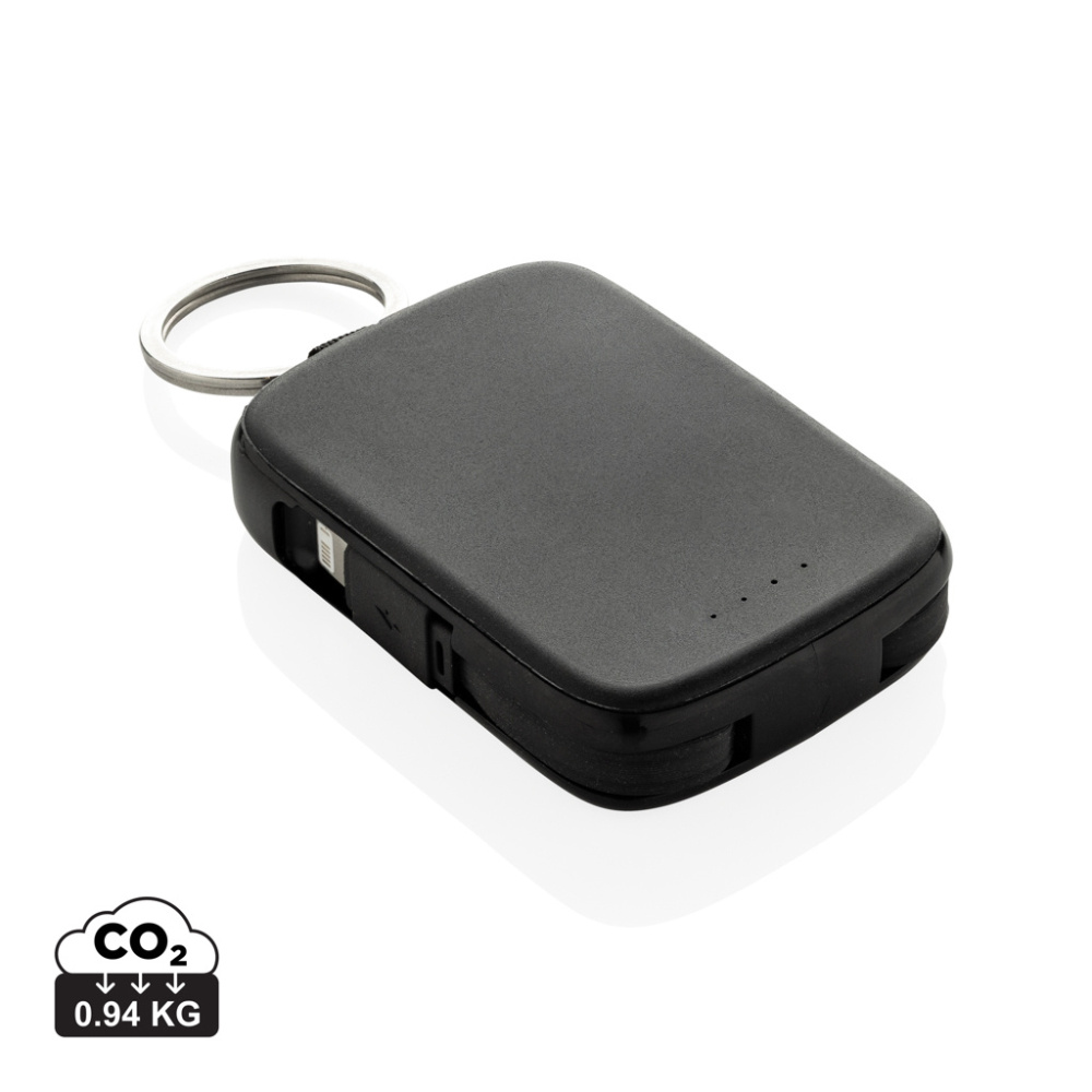 Logotrade corporate gift image of: Nexo RCS keychain 2000 mah powerbank with integrated cables