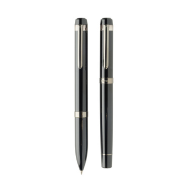 Logotrade corporate gift picture of: Swiss peak OSLO recycled stainless steel deluxe pen set