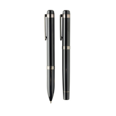 Logotrade advertising product image of: Swiss peak OSLO recycled stainless steel deluxe pen set