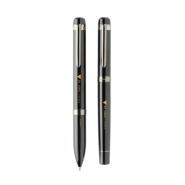 Logotrade promotional product image of: Swiss peak OSLO recycled stainless steel deluxe pen set