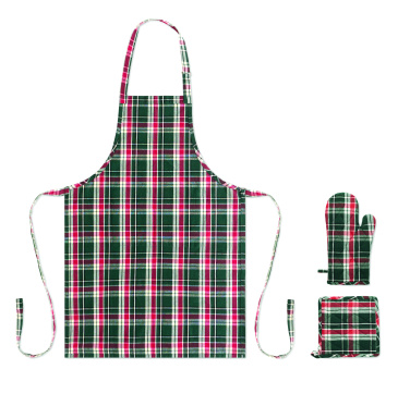 Logotrade promotional merchandise photo of: Chequered cotton kitchen set