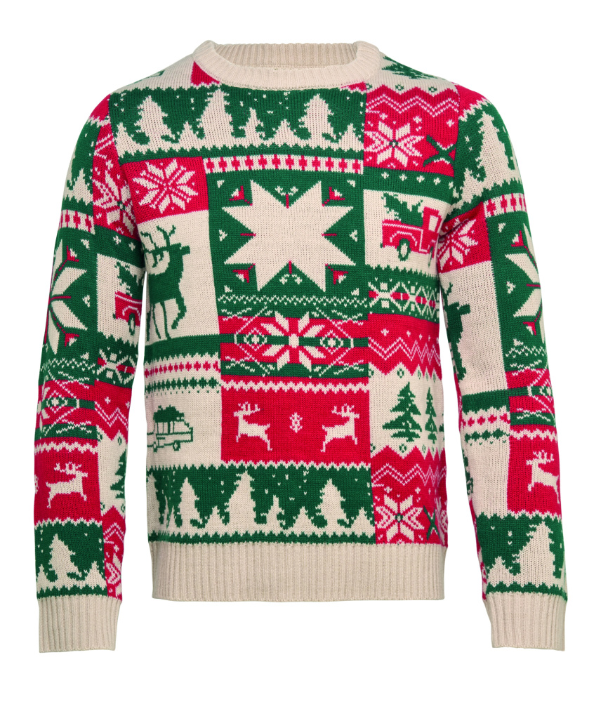 Logo trade promotional giveaways image of: Christmas knitted sweater S-M