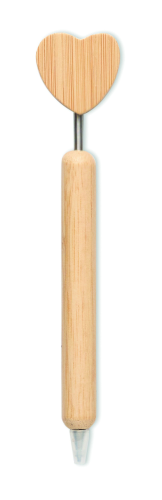 Logo trade promotional gifts picture of: Bamboo heart ball pen