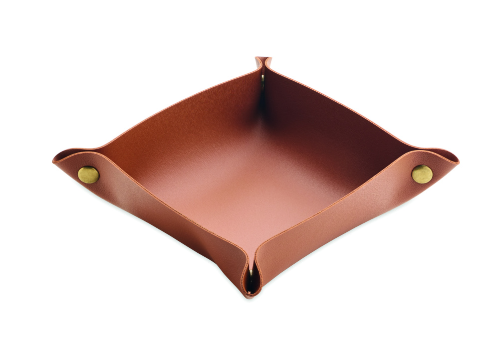 Logo trade promotional giveaway photo of: Foldable PU key tray