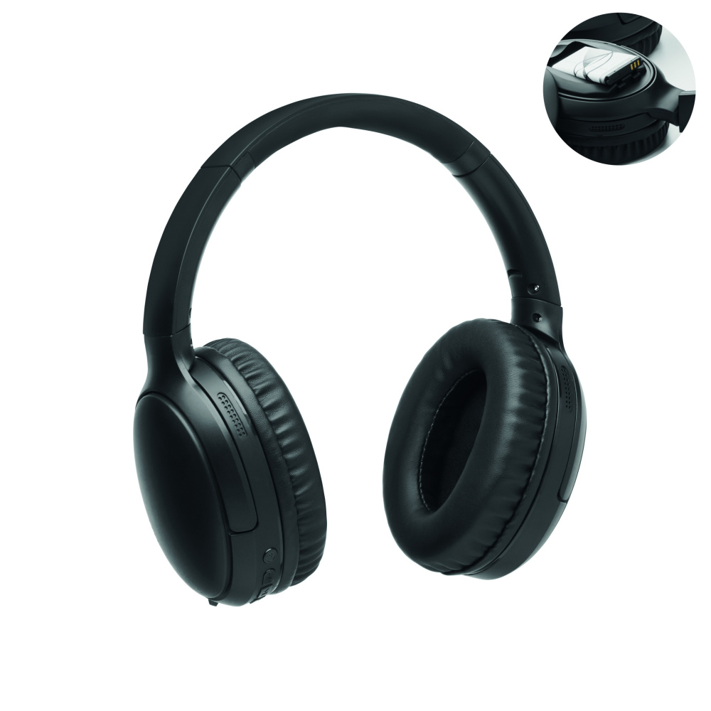 Logotrade promotional item image of: Foldable headphones in pouch