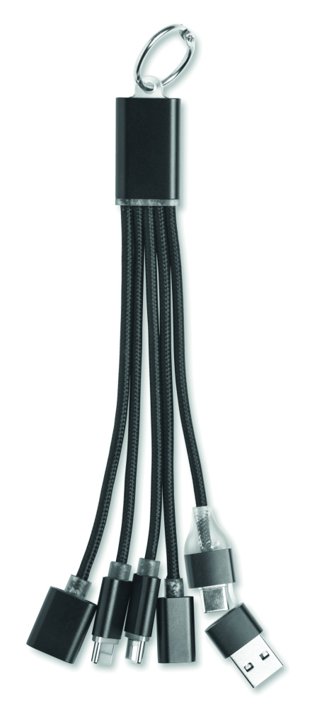 Logotrade promotional merchandise picture of: 3-in-1 charging cable keyring
