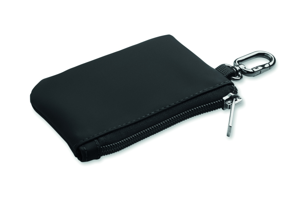 Logo trade advertising products picture of: PU key case wallet w/carabiner