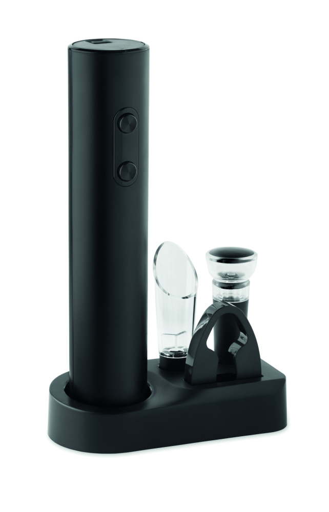 Logo trade promotional giveaways image of: Electric wine opener set