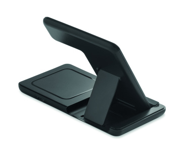 Logo trade promotional gifts image of: Foldable 3-in-1 charger 15W
