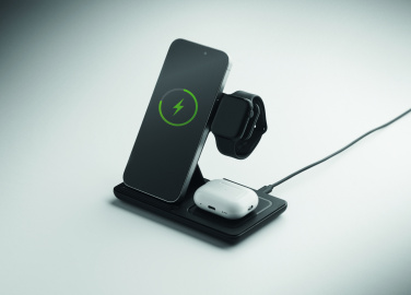 Logo trade promotional item photo of: Foldable 3-in-1 charger 15W