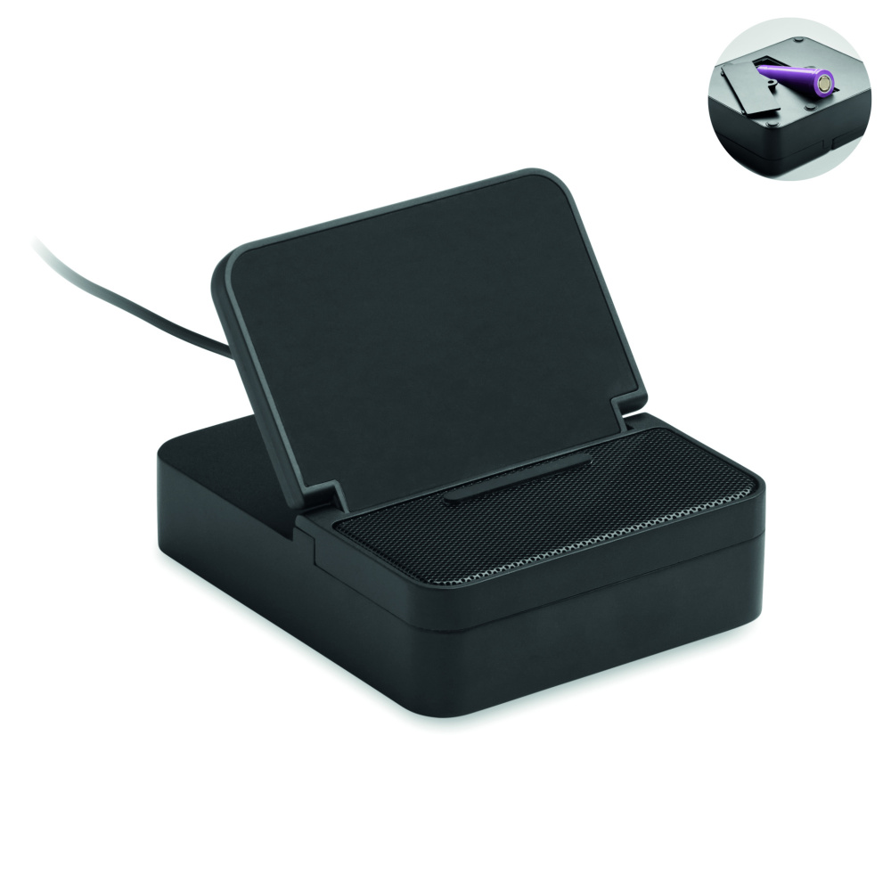 Logo trade promotional item photo of: Wireless speaker & charger 15W