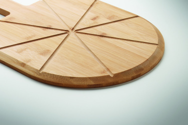 Logo trade promotional product photo of: Bamboo pizza board & cutter