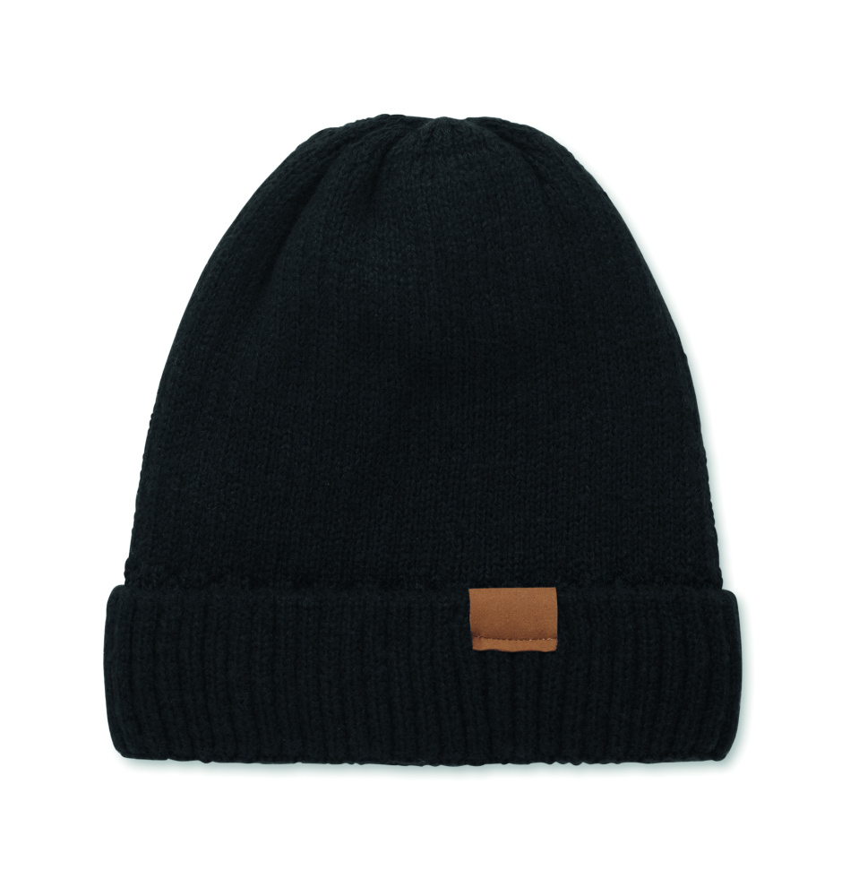 Logotrade promotional giveaway image of: Knitted beanie with cuff